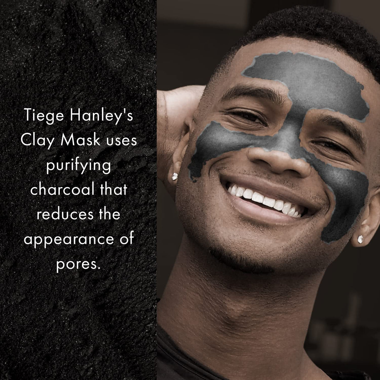 Máscara de arcilla de carbón desintoxicante para hombres