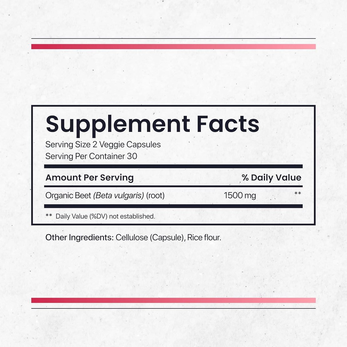 Capsulas de Remolacha Orgánica Nature's Pure Blend