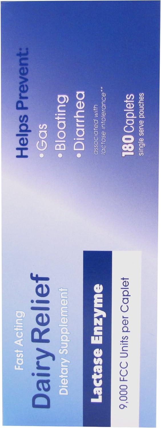 Suplemento Lactasa de acción rápida de alivio lácteo 360 und