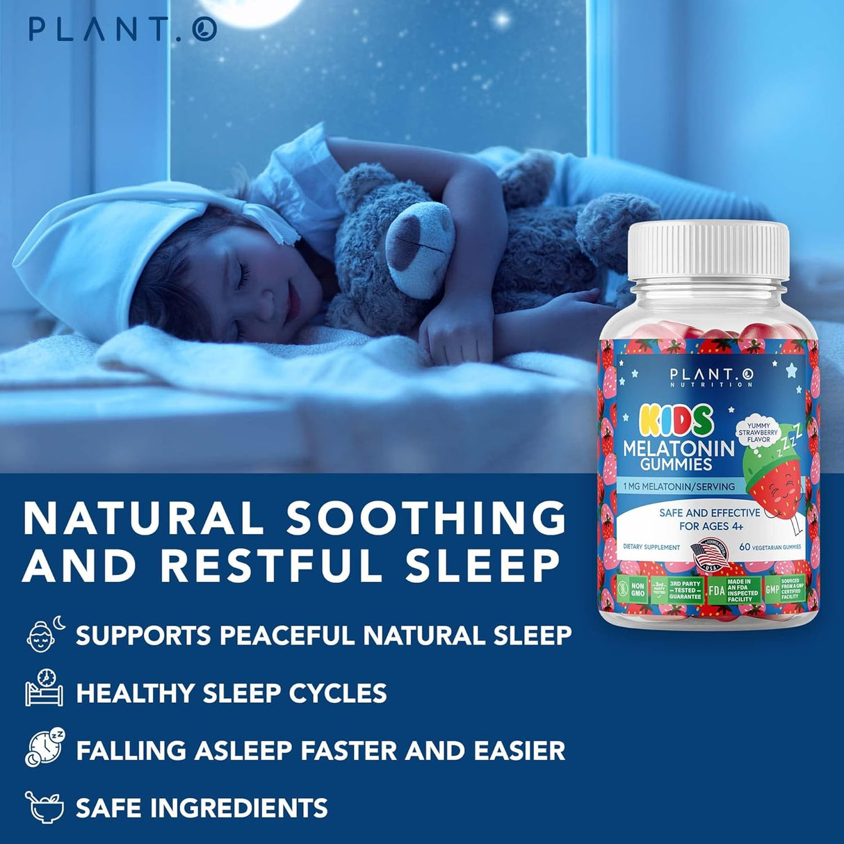 Gomitas de Melatonina para Niños - Apoyo Natural del Sueño