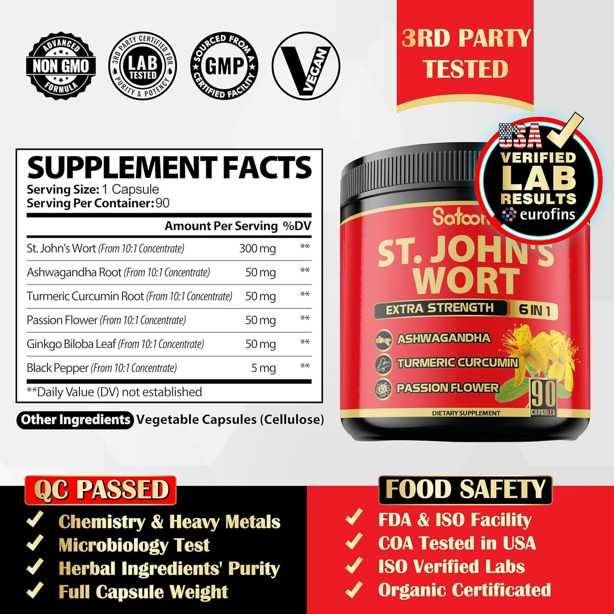 Suplemento Extracto de Hierba Ashwagandha Cúrcuma