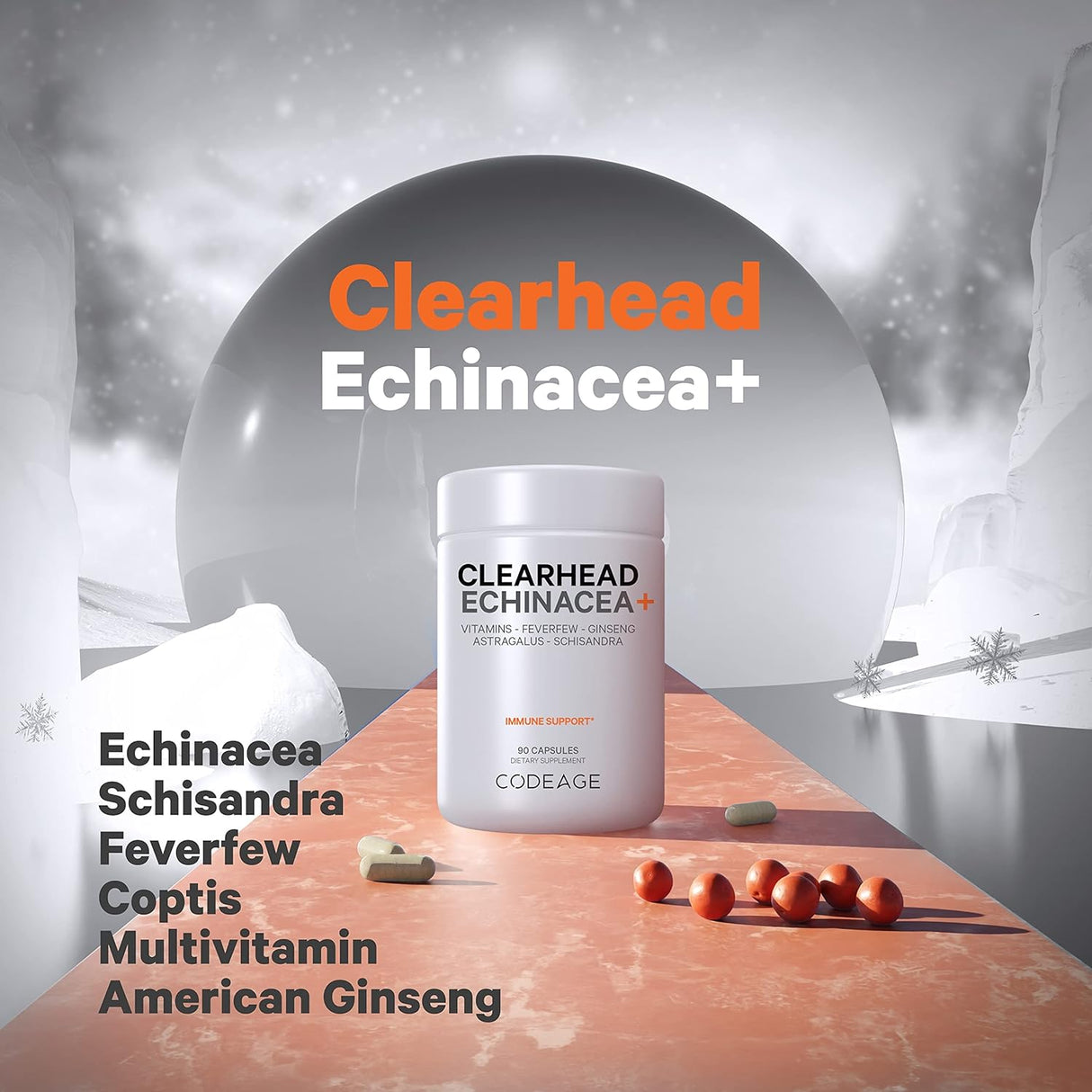 Codeage Clearhead Suplemento de equinácea + Schisandra