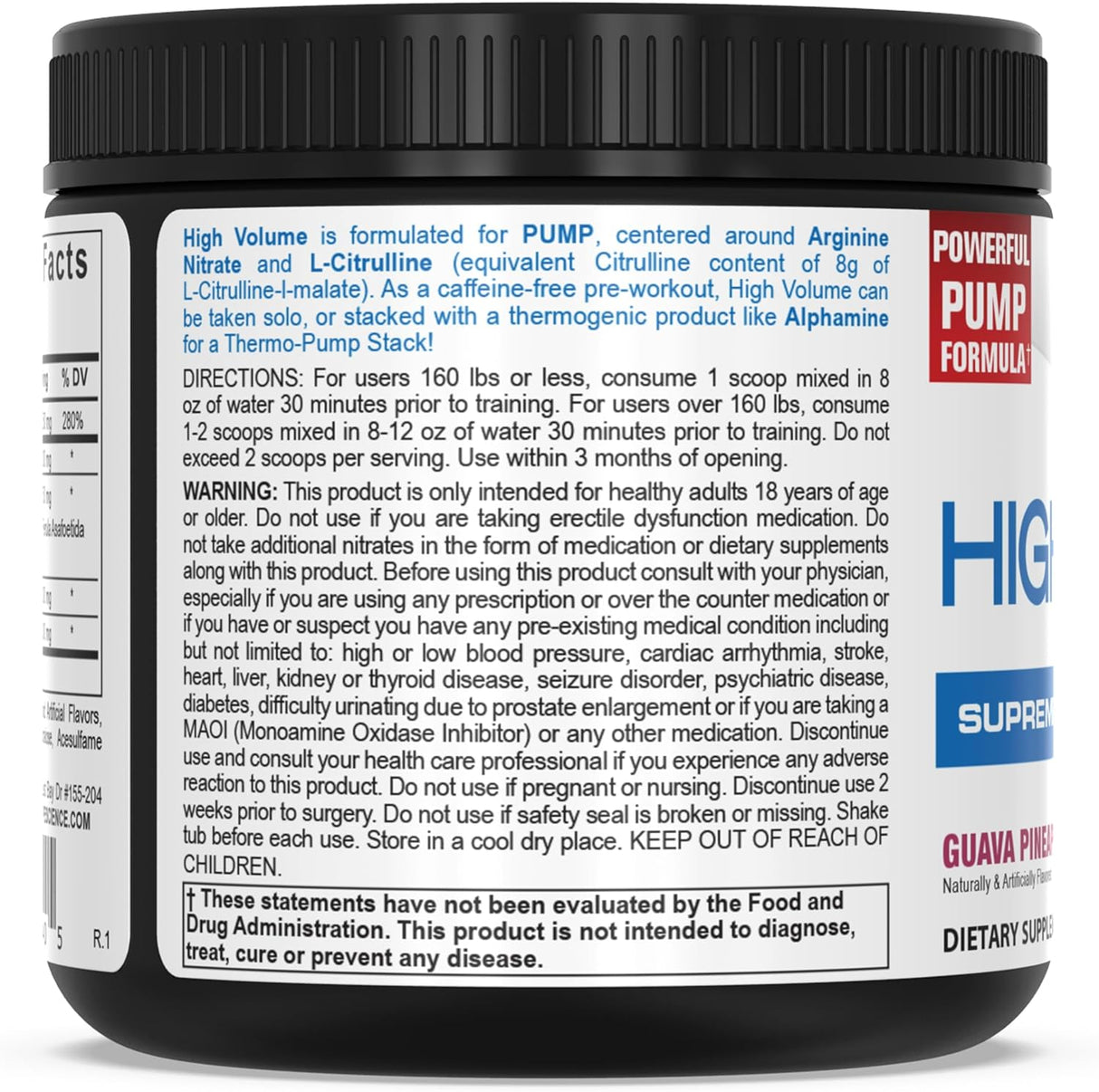 Suplemento Bomba de refuerzo de óxido nítrico de alto volume