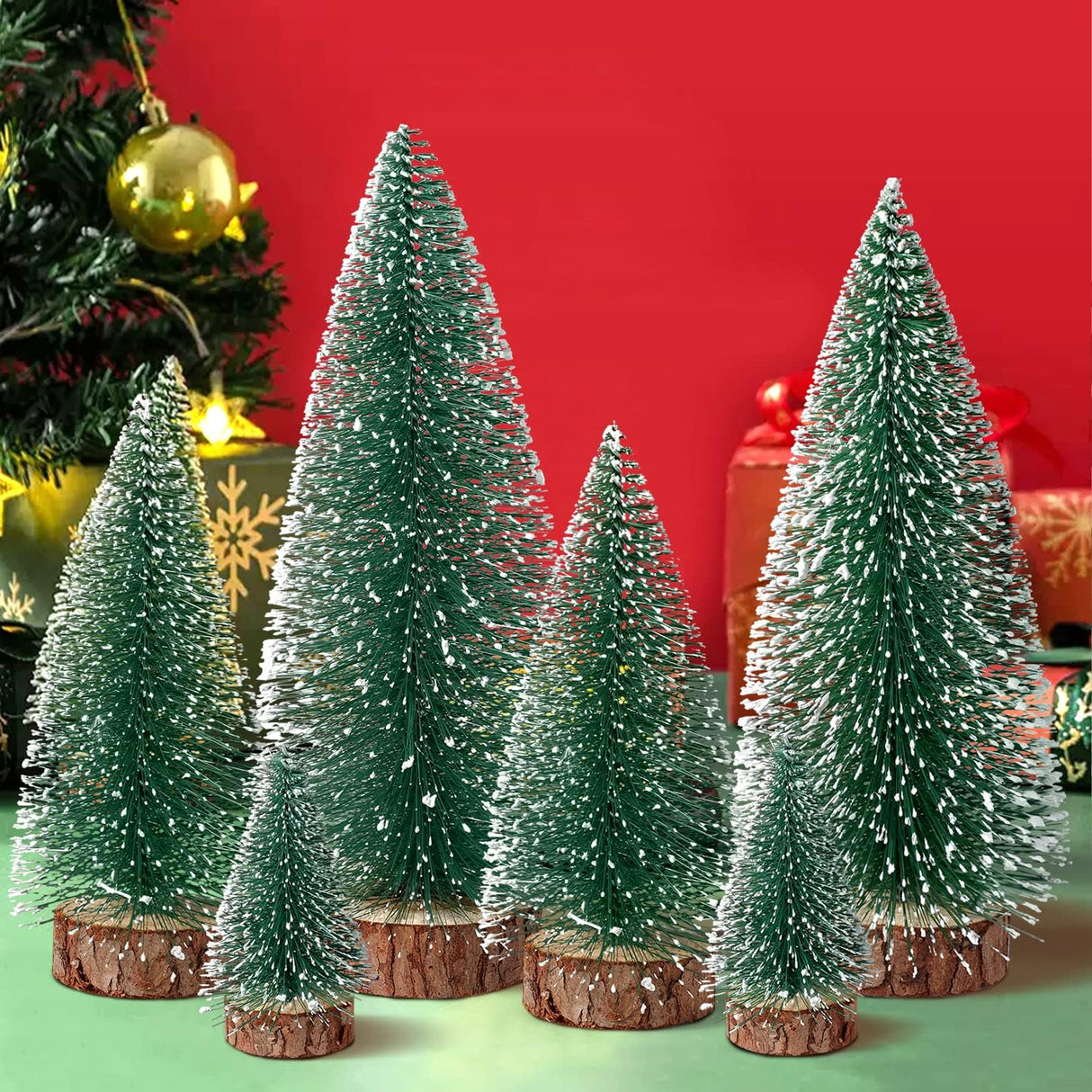 Hatisan 6 Mini Árboles de Navidad - Decoración de Mesa