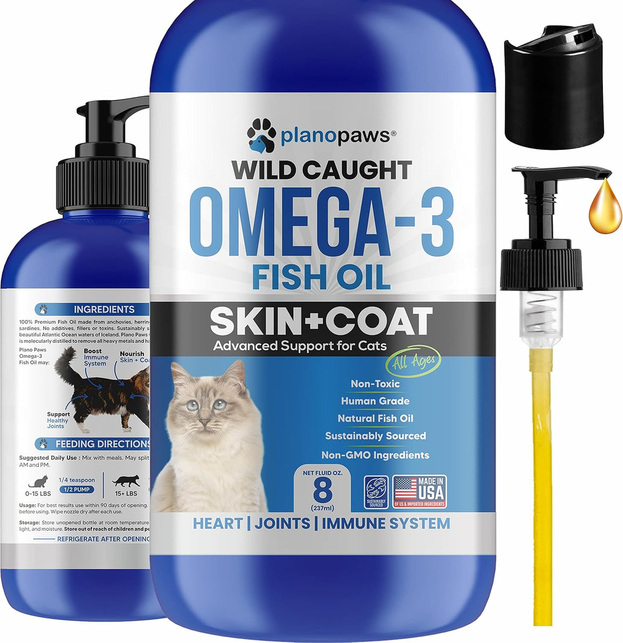 Suplementos Aceite de pescado Omega 3 para gatos