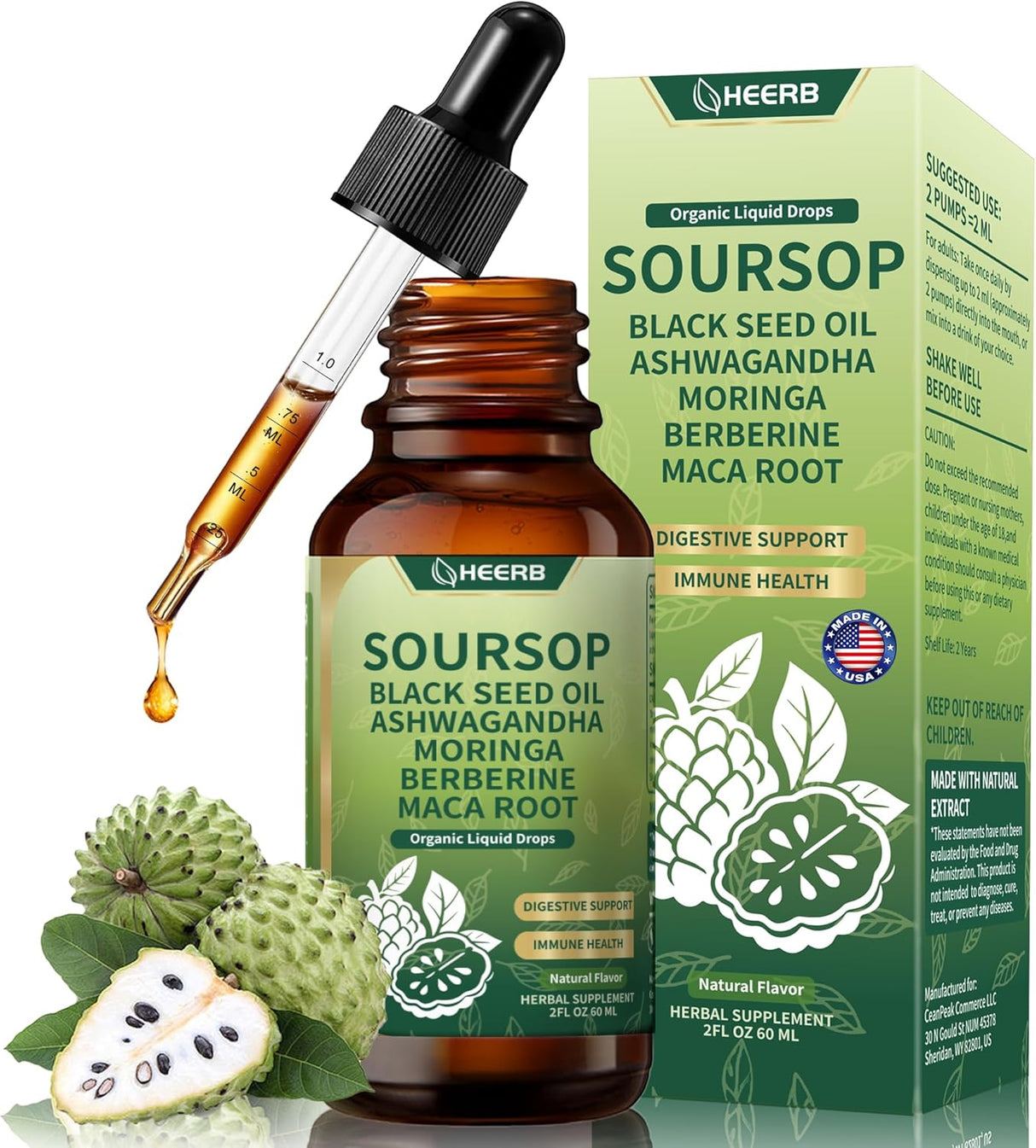 Soursop Organic Bitters para Digestión y Detox - 4 Pasos