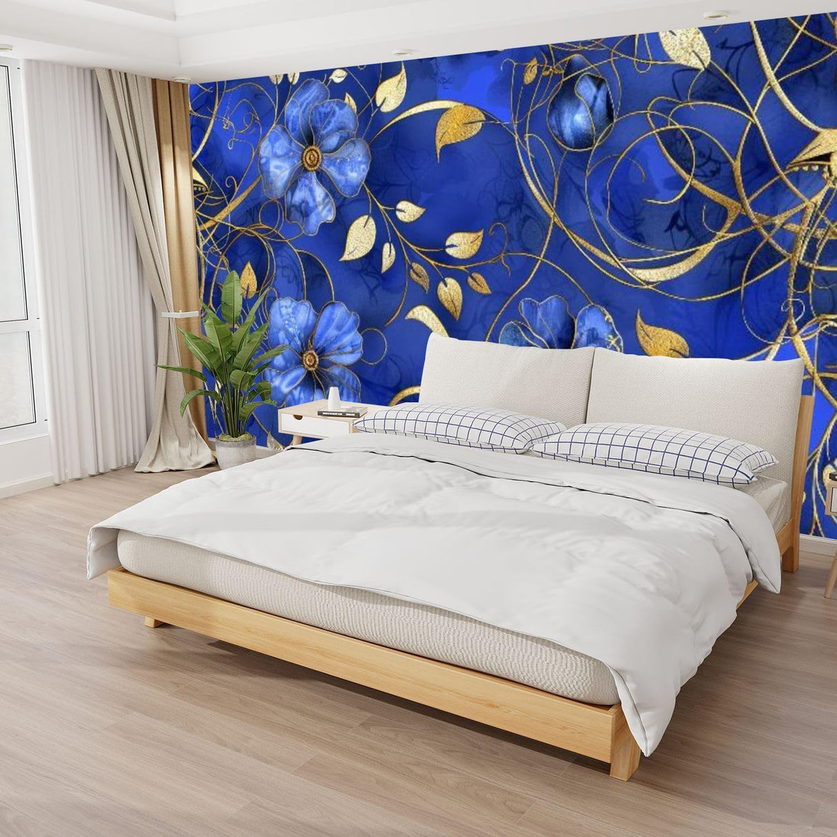 Mural Pared 3D Floral Decadente, Autoadhesivo 100x144in