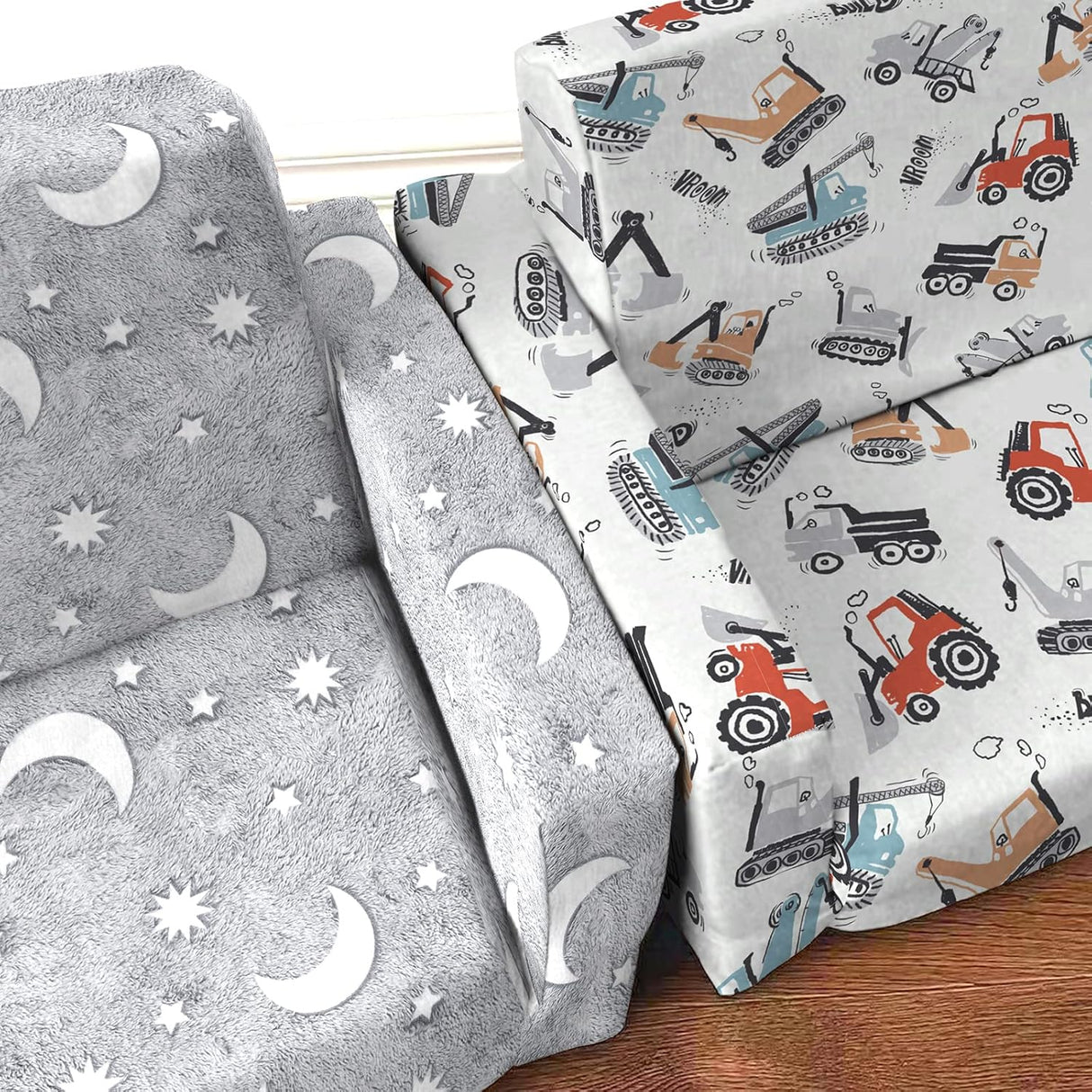 Silla plegable 2 en 1 convertible en cama para niños, Blanco