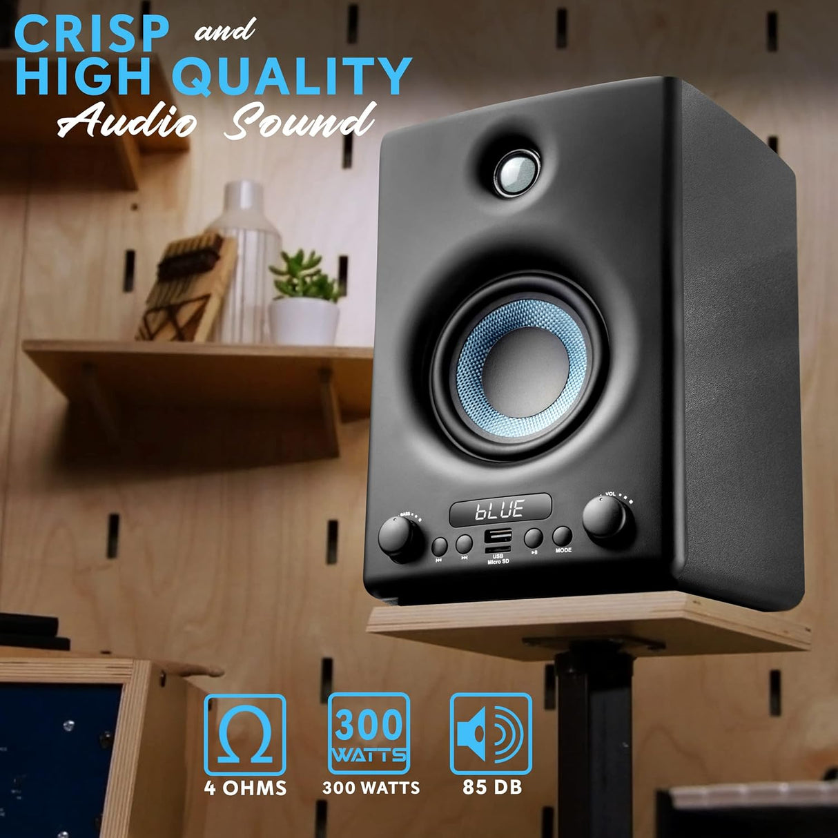 Parlantes Portátiles con Bluetooth PYLE-HOME PBKSP33BK