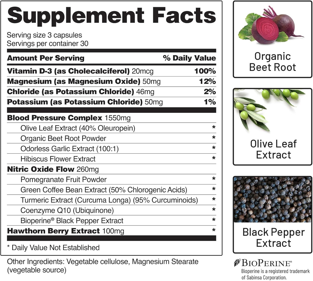 Suplementos Alimenticios de presión arterial para la salud