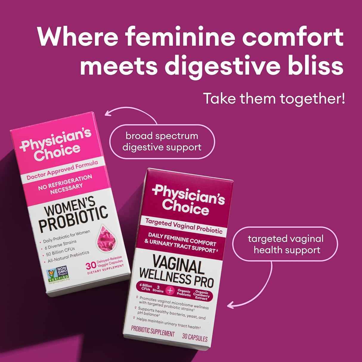 Probióticos vaginales para mujeres Physician's Choice