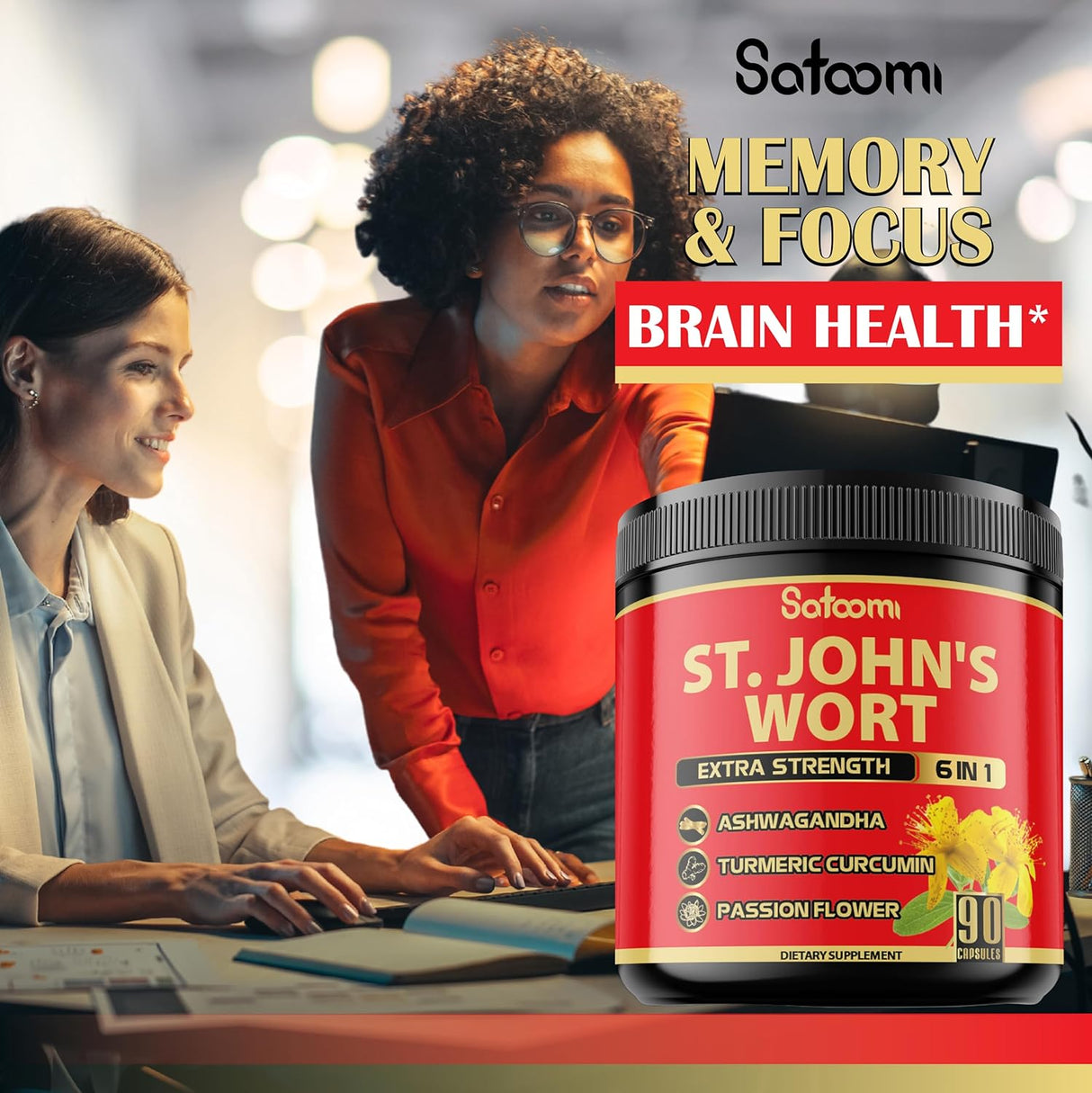 Suplemento Extracto de Hierba Ashwagandha Cúrcuma