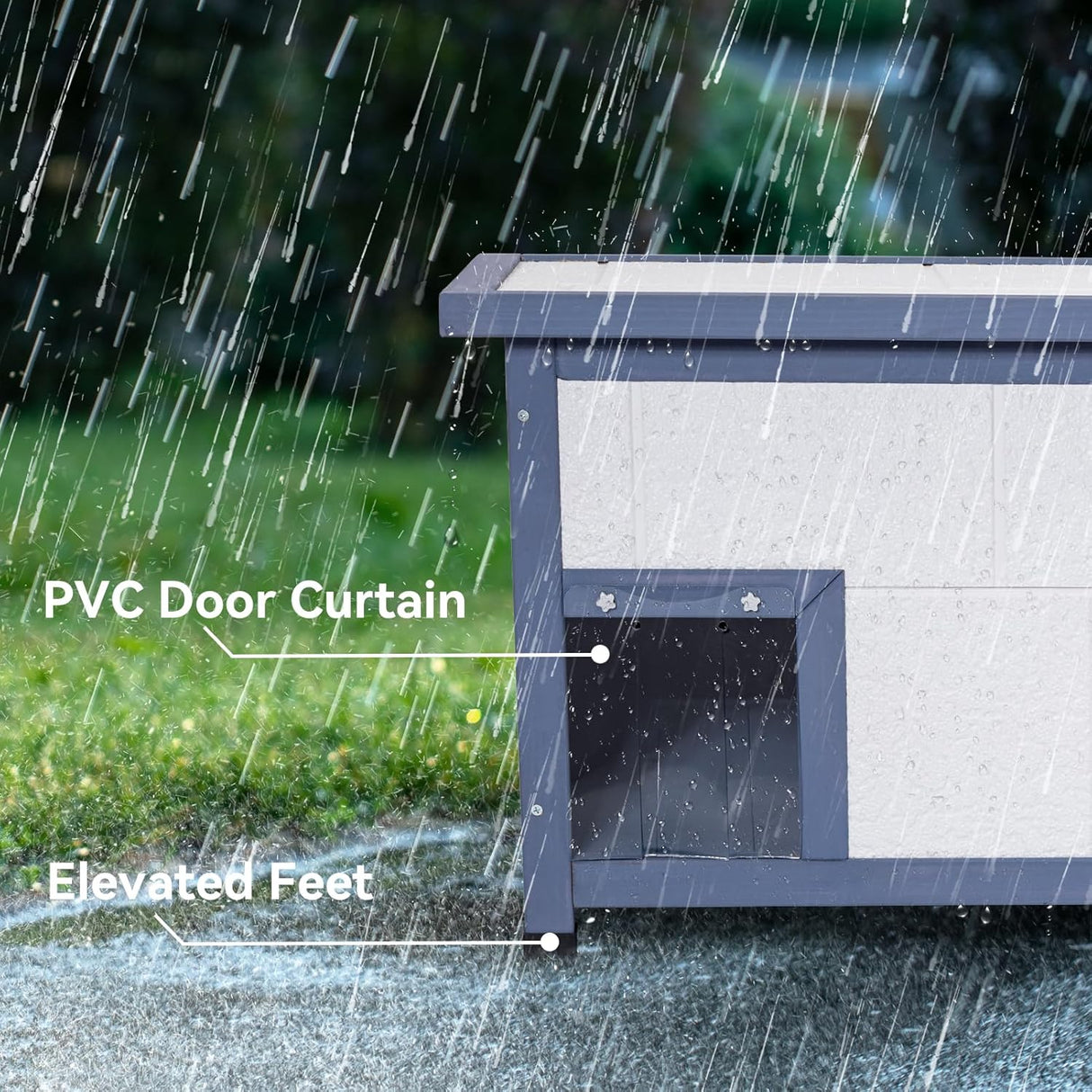 Casa de gato duradera con puerta de escape resistente Petsfit