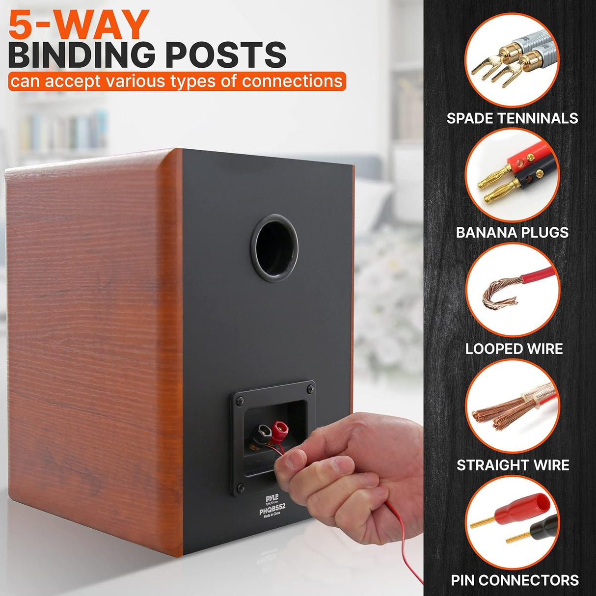 Parlantes de madera para el hogar PYLE-HOME PHQBS52