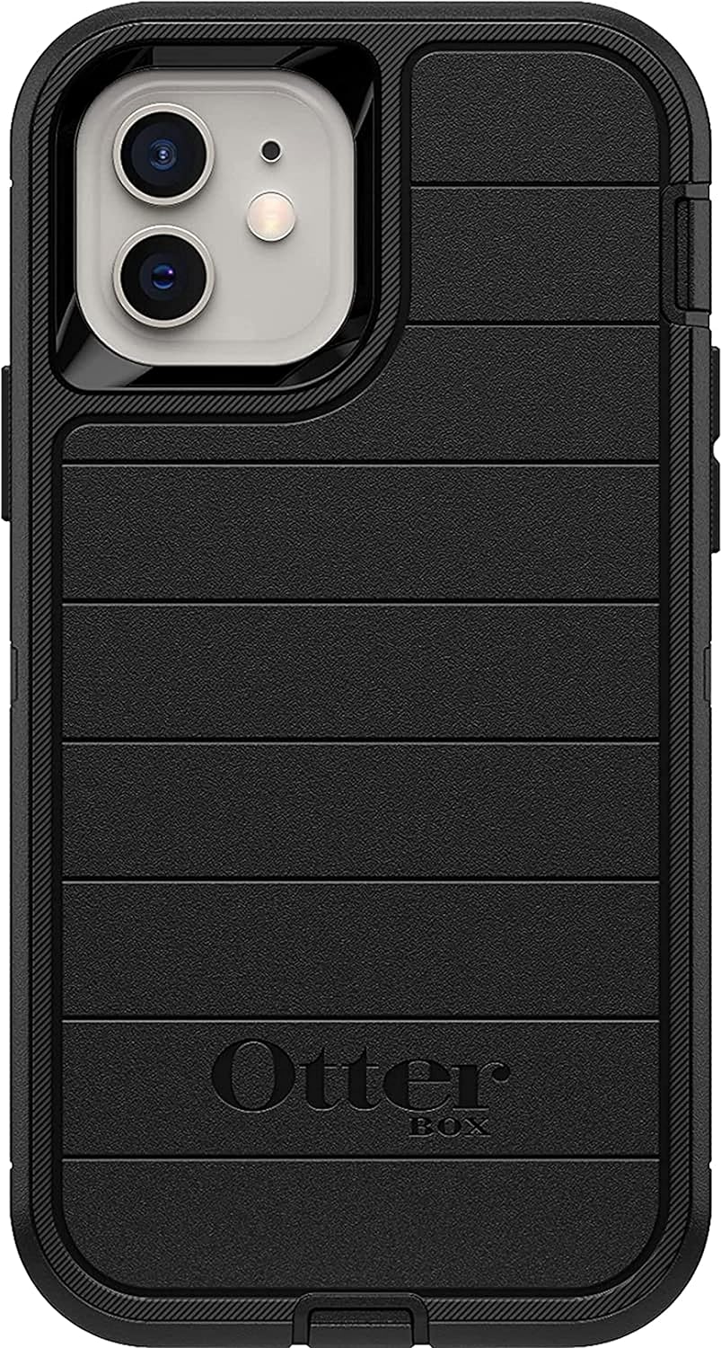OtterBox Defender Series - Funda resistente para iPhone 12 Mini - Solo funda - Embalaje a granel - Negro - con defensa microbiana