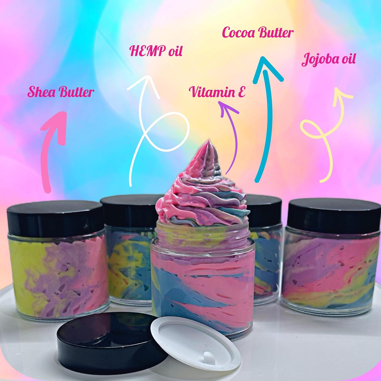 Manteca corporal lujosa y artesanal con manteca de karité y cacao