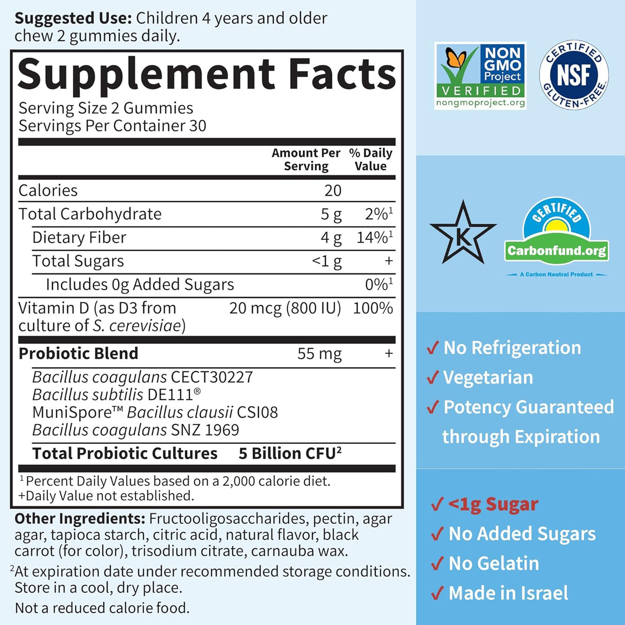 Supplementos formuladas por el Dr. de 5 mil millones de UFC
