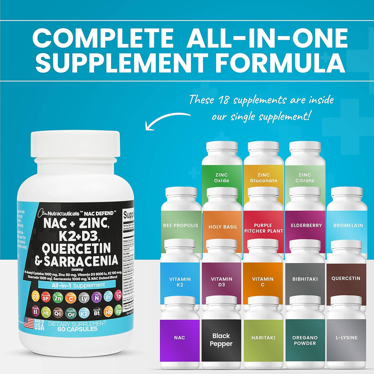 Suplemento NAC Suplemento N-acetil cisteína 1000 mg 60 und