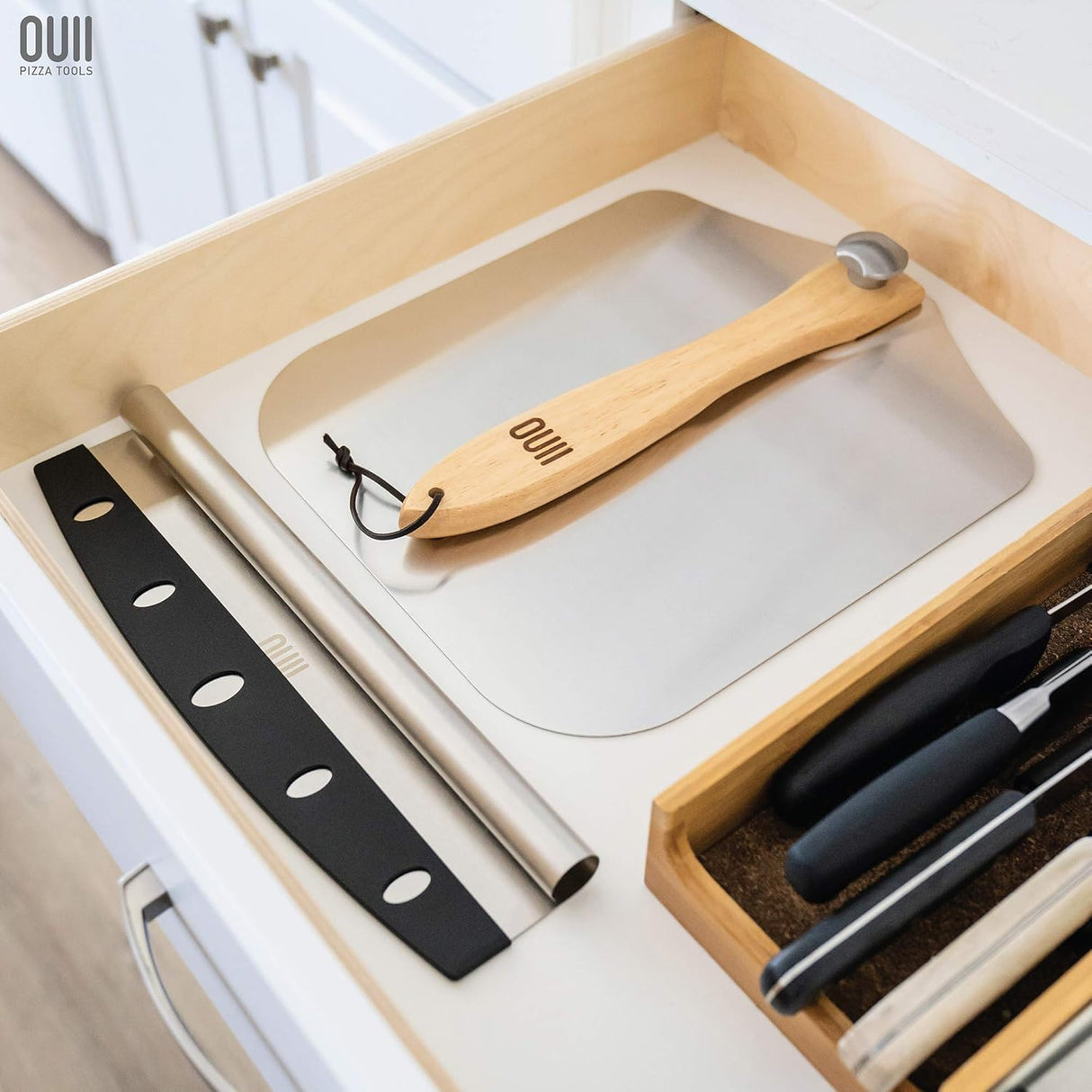 Pala de Pizza con Cortador - 12x14 Metal, Ooni, Blackstone