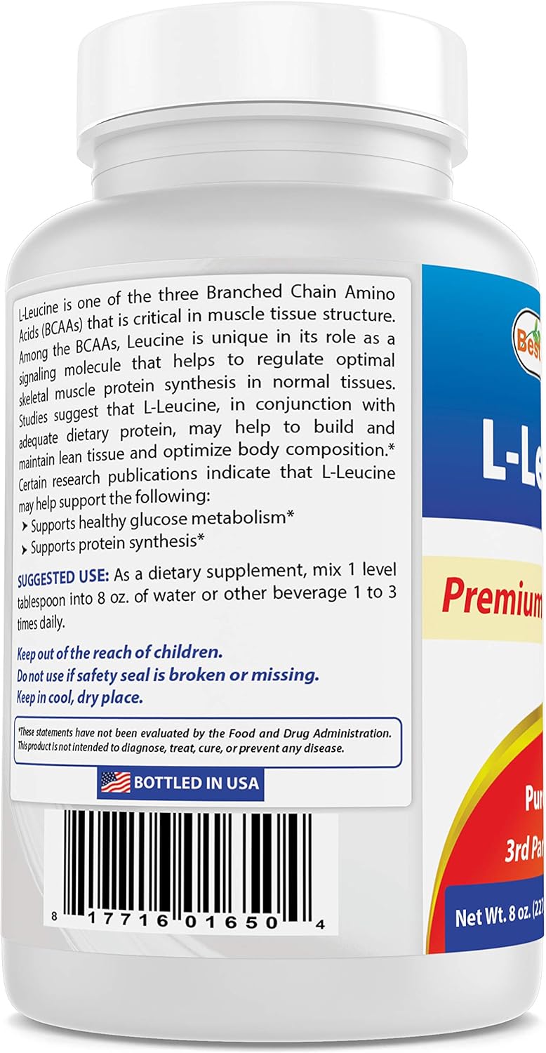 Suplemento Best Naturals L-Leucina Polvo Puro 8 OZ