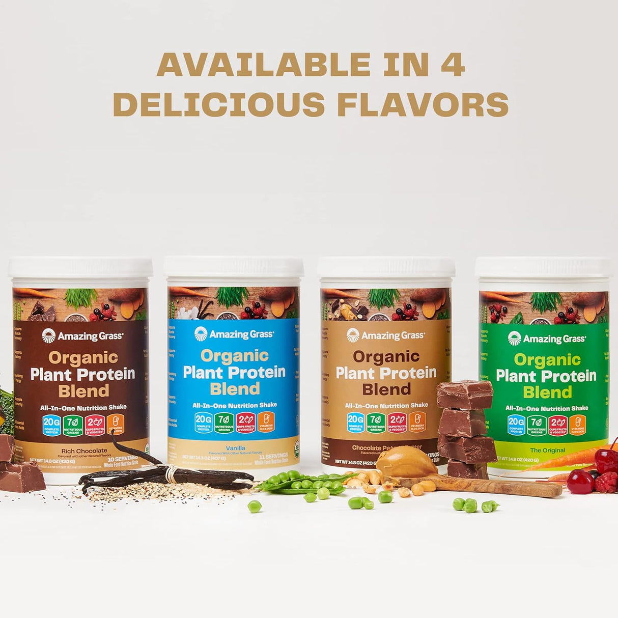 Suplemento Amazing Grass Mezcla orgánica de proteínas polvo