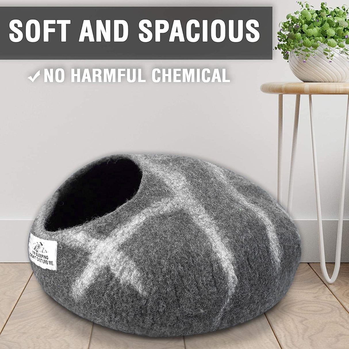 Cueva de Gato de Lana Merina Eco-Friendly - Woolygon - Plegable