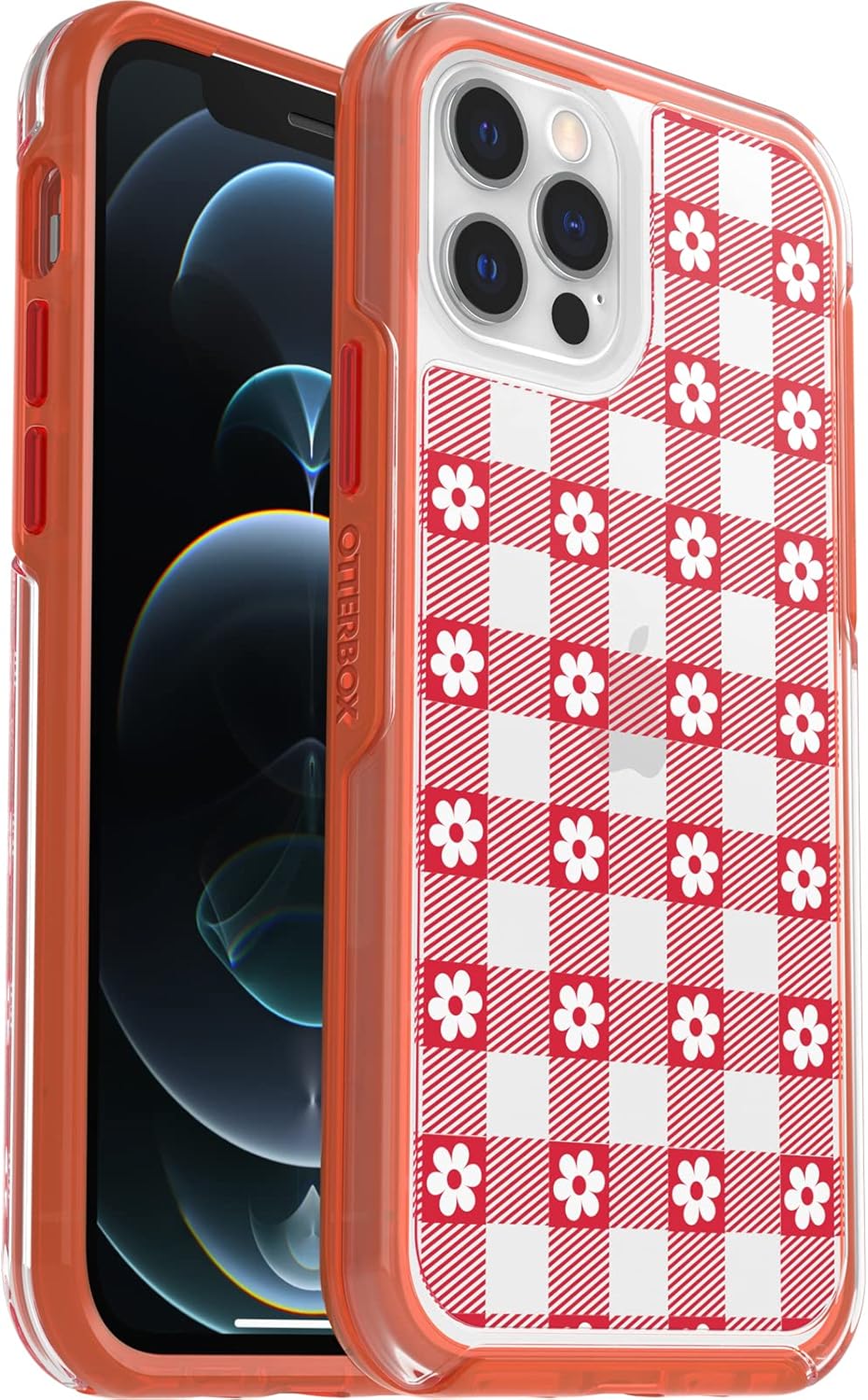 OtterBox Symmetry Clear Series - Funda para iPhone 12 y iPhone 12 Pro Max, picnic Daisy