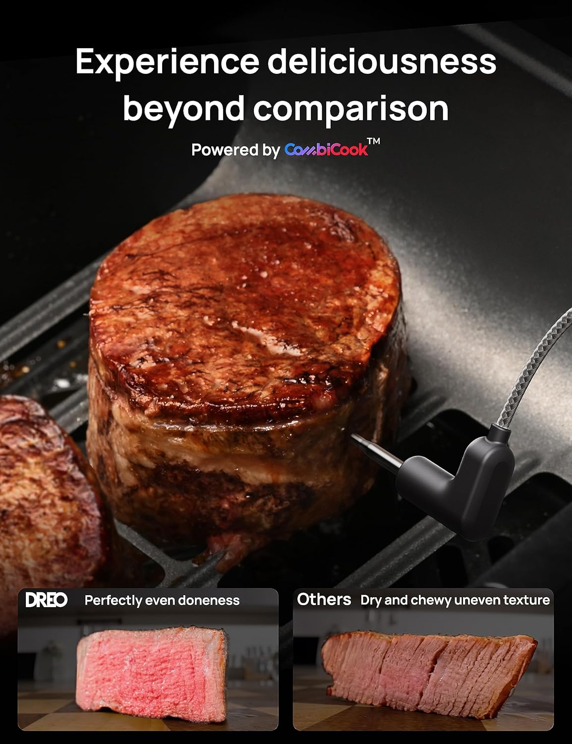 Freidora Dreo ChefMaker, 6 QT, 3 modos, sonda de cocción