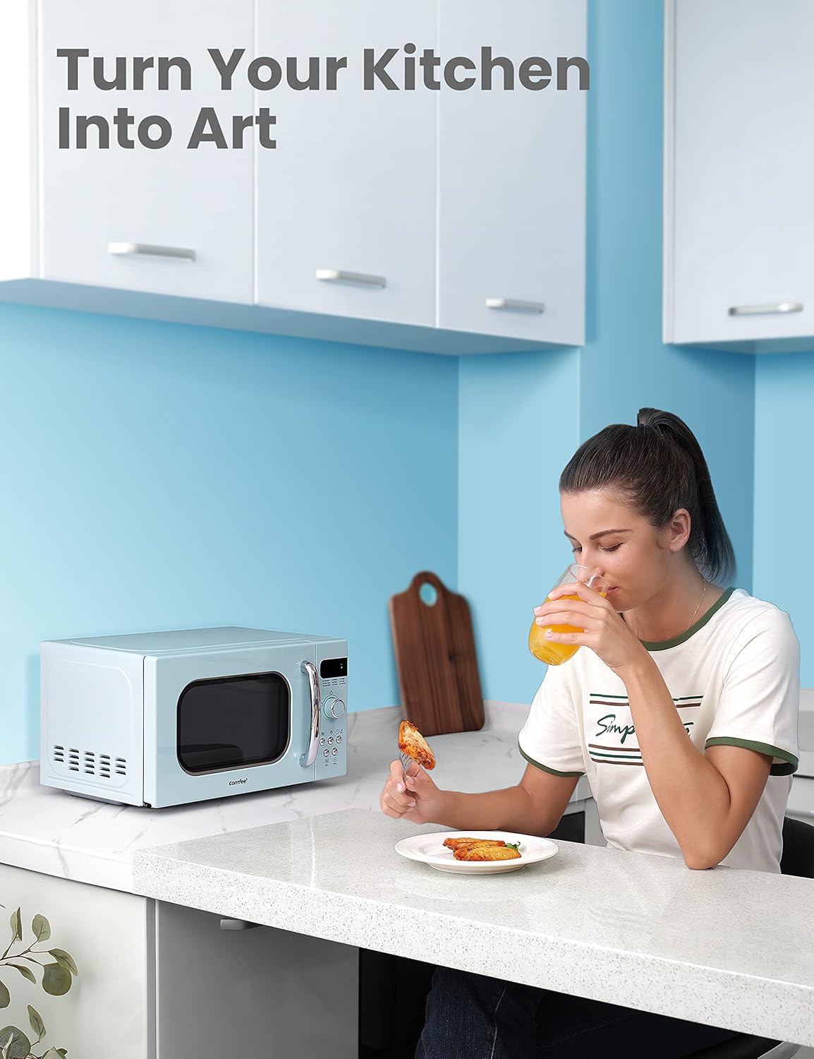 Microondas Compacto COMFEE' 0.7 Cu Ft, 700W, AM720C2RA-G