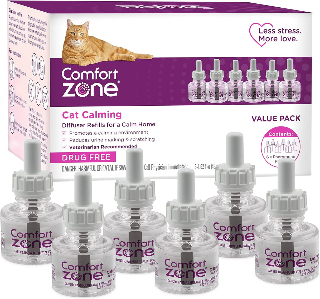 Kit de repuestos de difusor calmante para gatos Comfort Zone