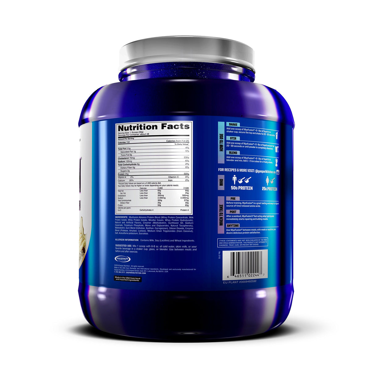Nutrition Myofusion Advanced Protein Helado de vainilla |