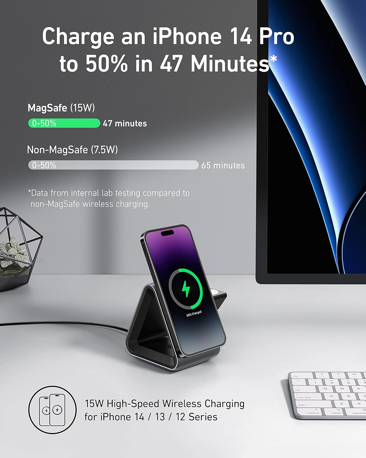 Cargador Anker 737 MagGo 3 en 1 de 15 W de carga rápida