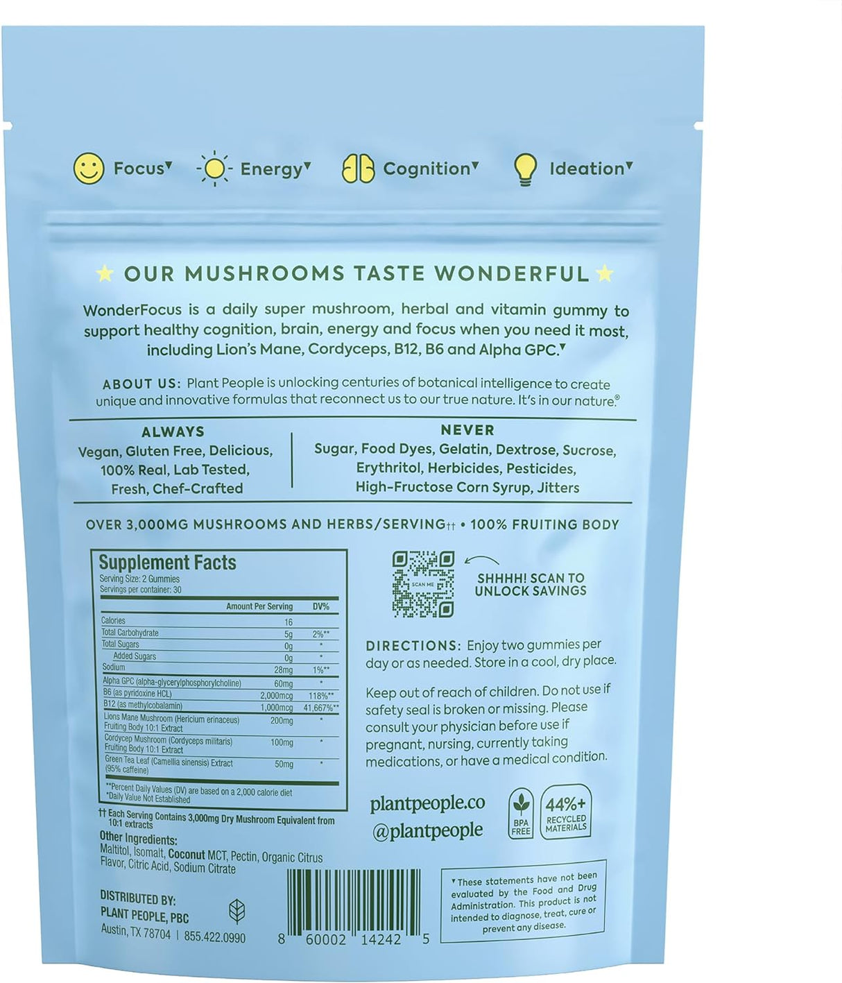 Gomitas de Hongos Nootrópicos con Lion’s Mane y Cordyceps