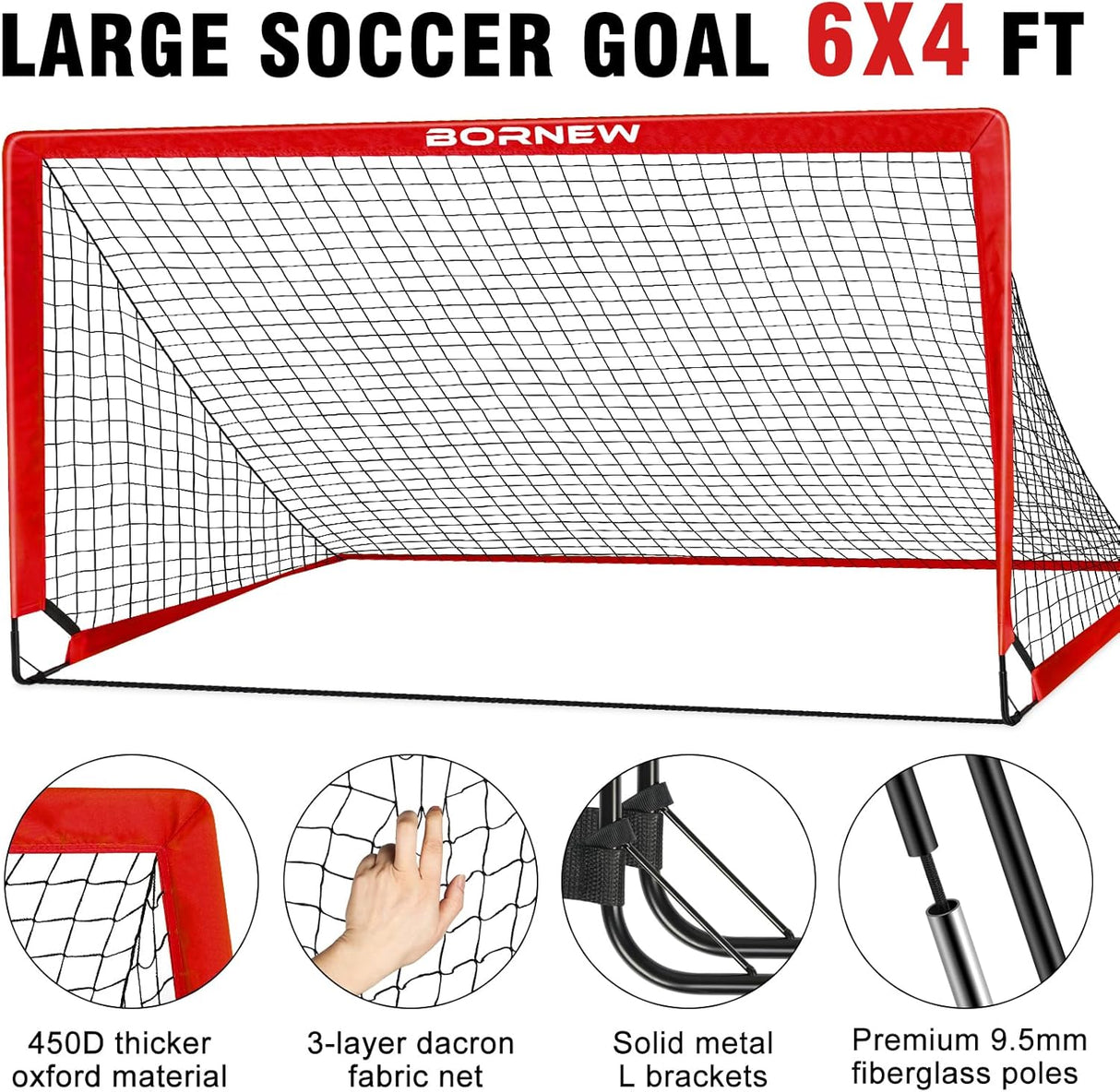 2 porterias de futbol plegables, con bolso para trasladar