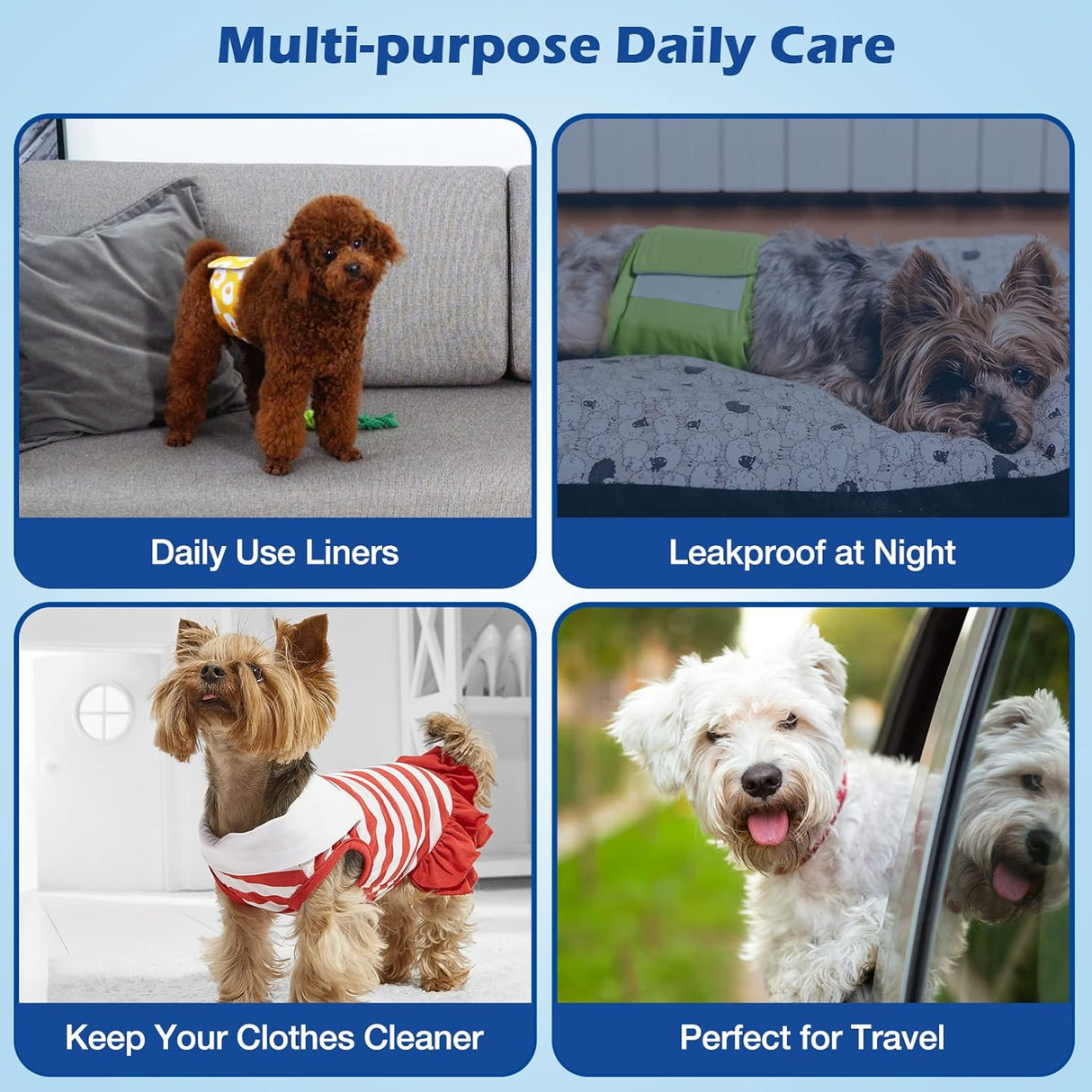 Forros de pañales para perros, almohadillas elevadoras para perros