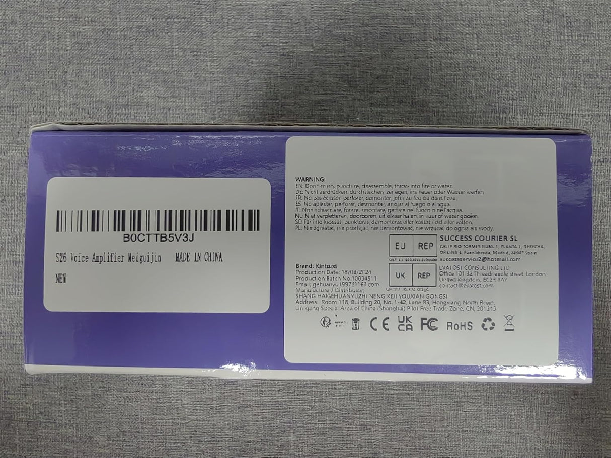 Amplificador de Voz Portátil para Profesores, 2400mAh, Recargable