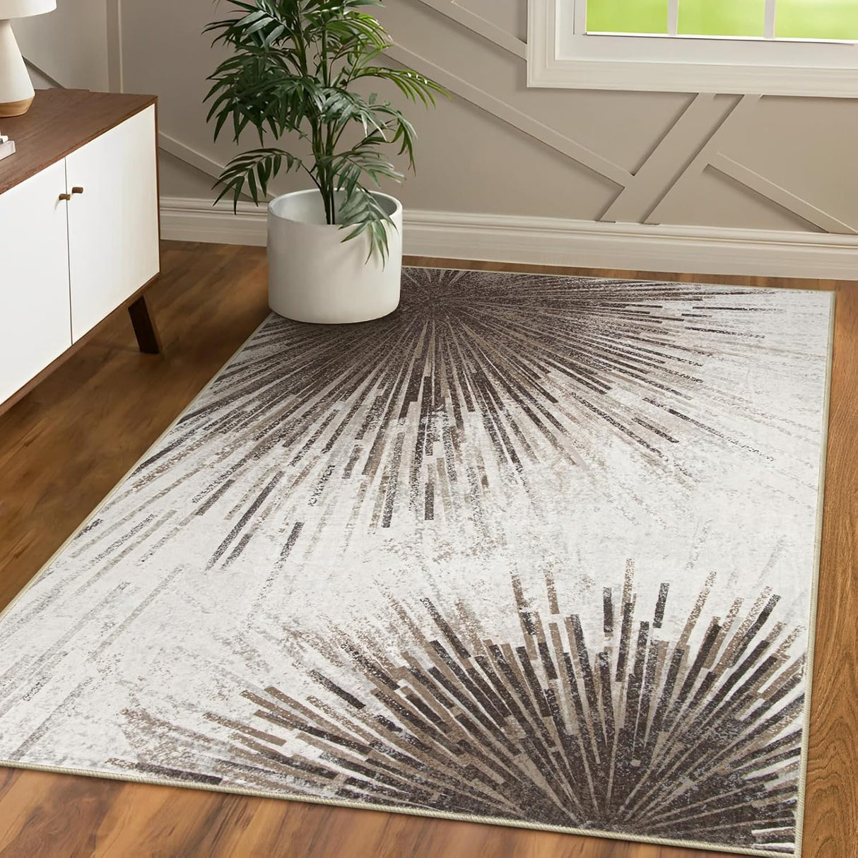 Alfombra moderna para sala de estar ultrafina, Gris Lahome