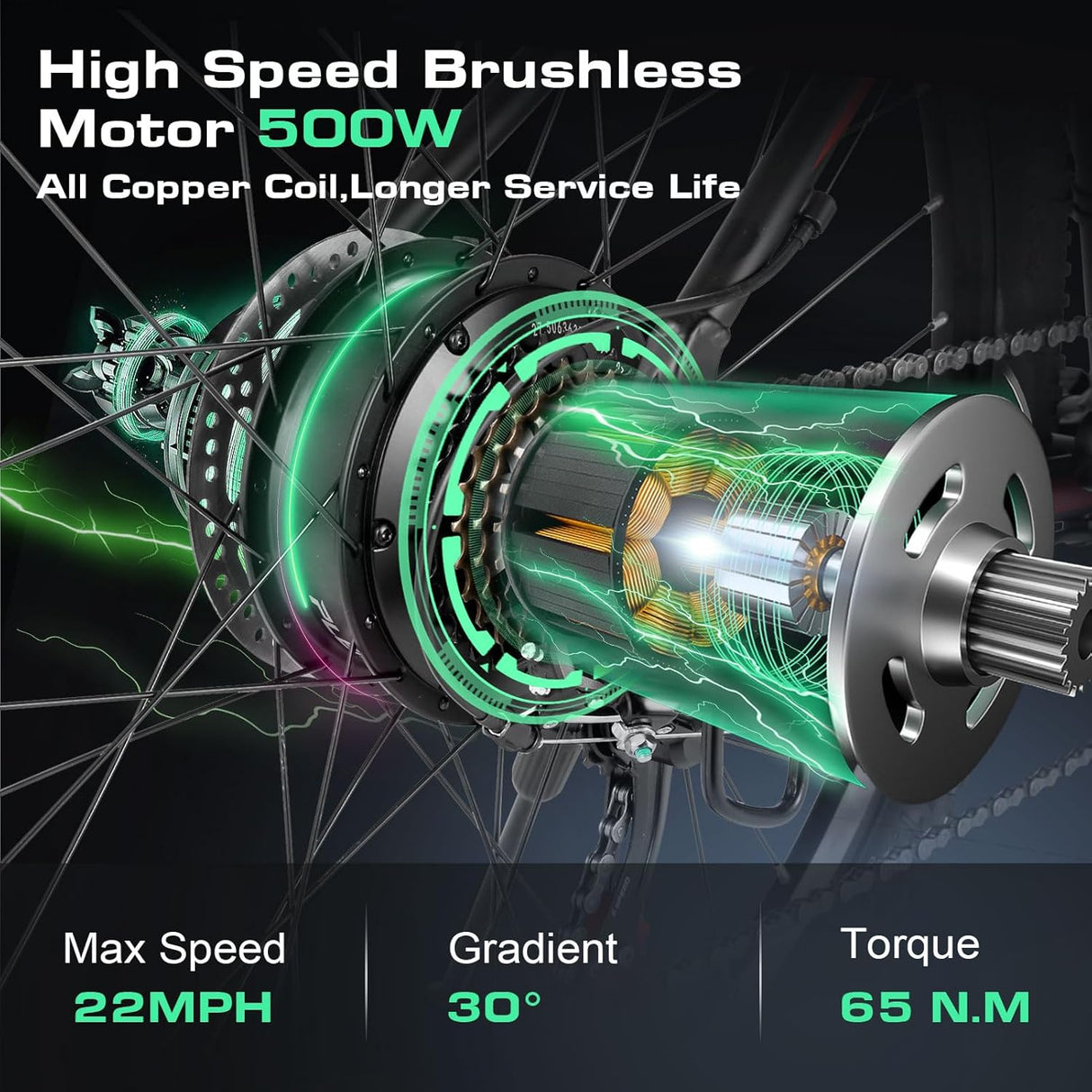 Bicicleta Eléctrica Vivi 27.5 500W 21 Velocidades, Modelo E-MTB