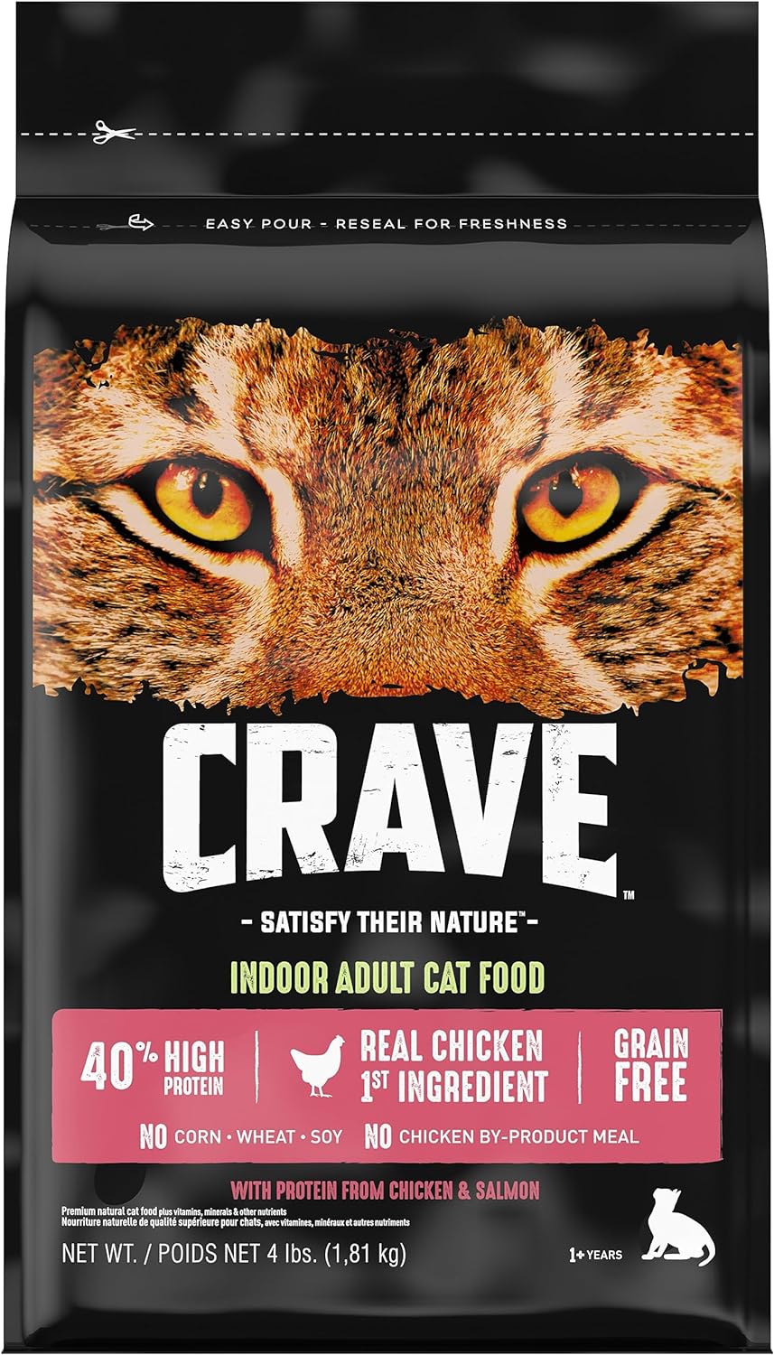 Alimento seco para gatos CRAVE alto en proteína, sin cereales