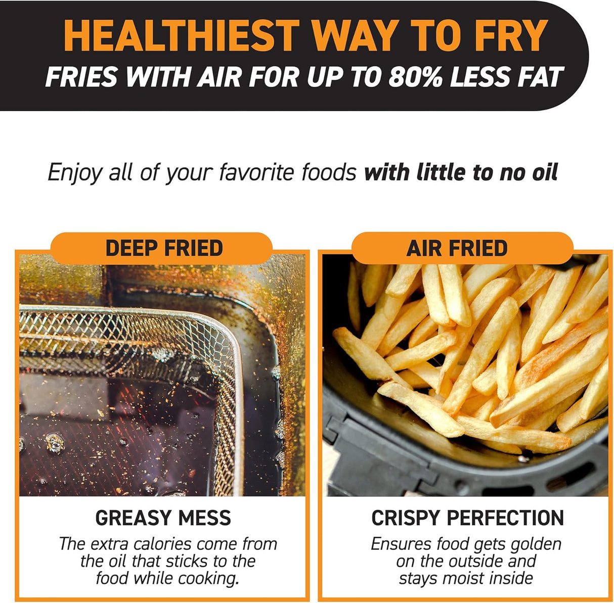 Freidora de Aire Gourmia 7 Qt, 12 Presets, GAF716