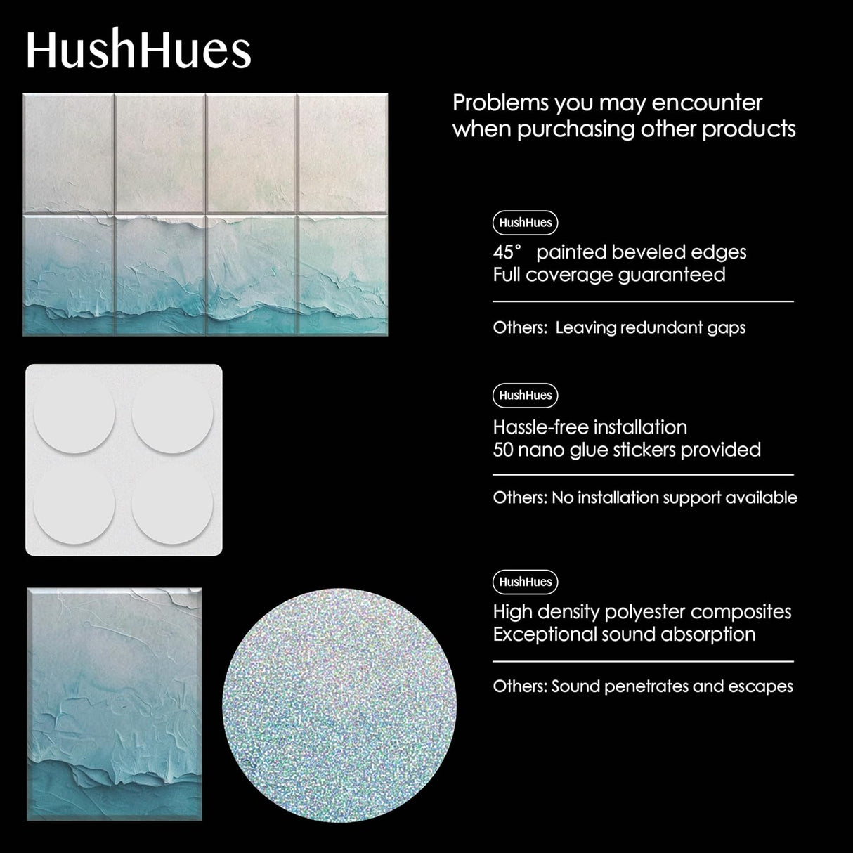 Paneles Acústicos 48x32 - Absorbentes para Estudio, 8-Pack