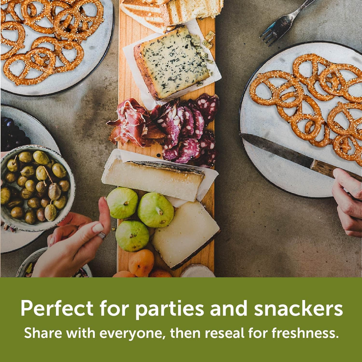 Pretzels Especiales Sourdough, Nudos Clásicos, Contenedor Resealable