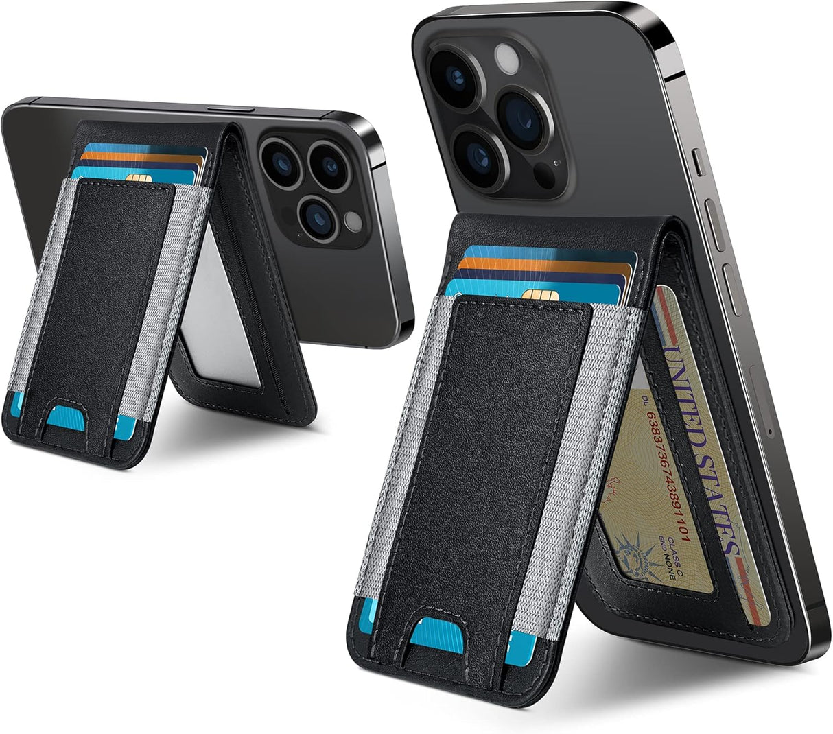 Cartera magnética 2 en 1 negro