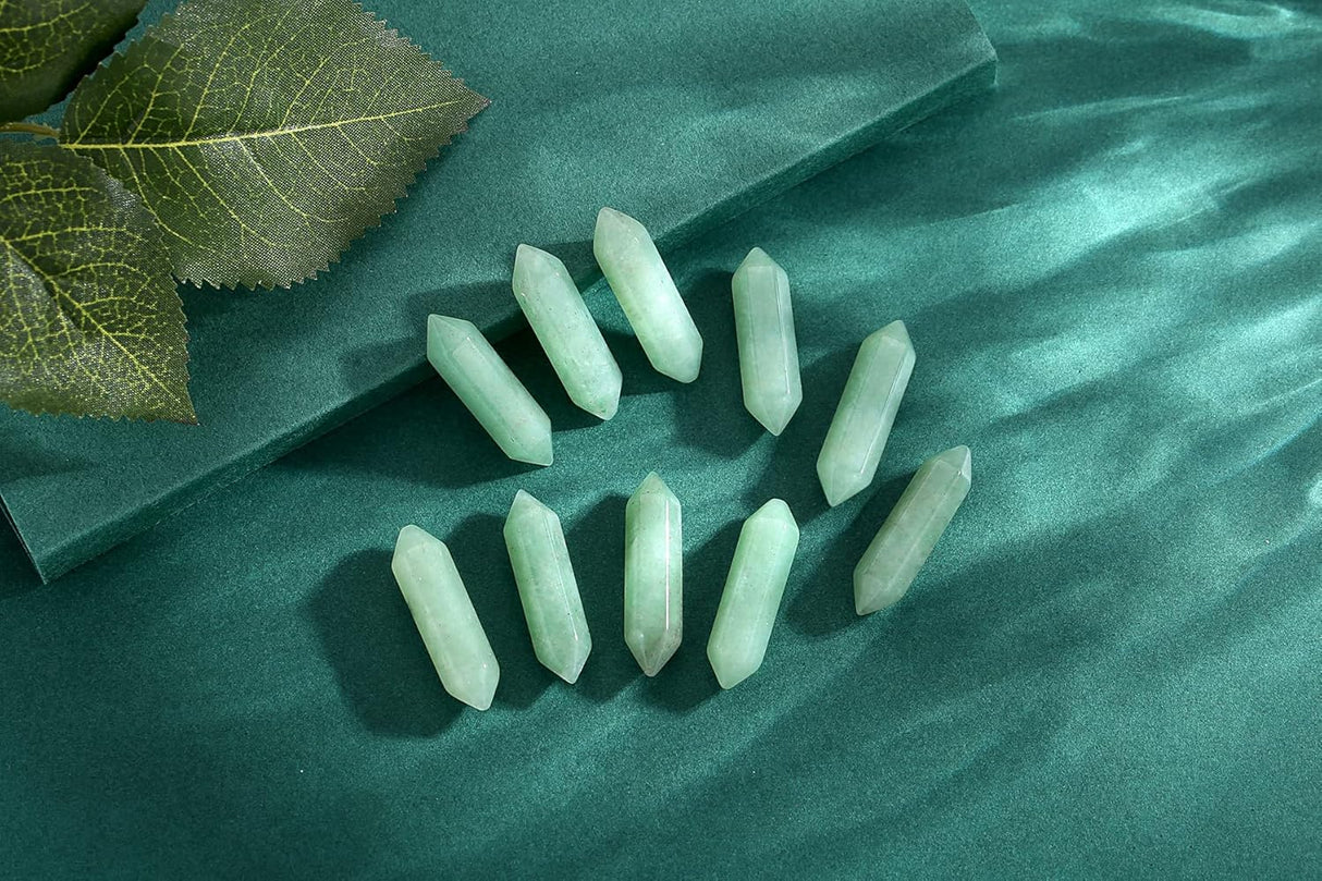 Varitas de Aventurina Verde para Meditación y Terapia Reiki