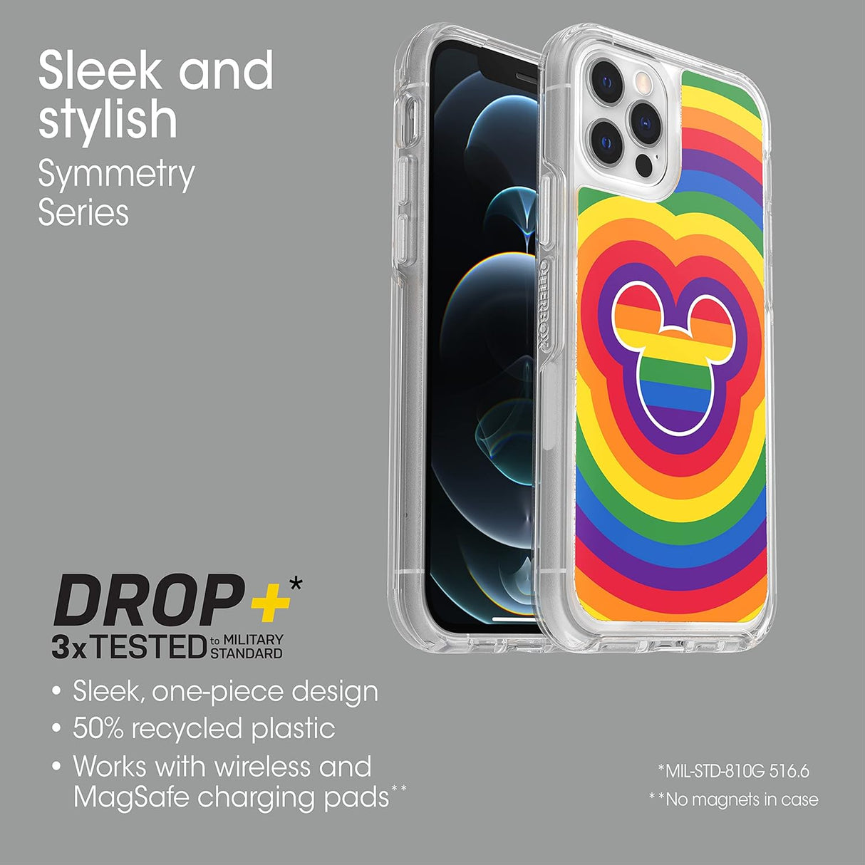 OtterBox Amazon Exclusive SYMMETRY SERIES - Funda para iPhone 12/12 Pro - DISNEY PRIDE