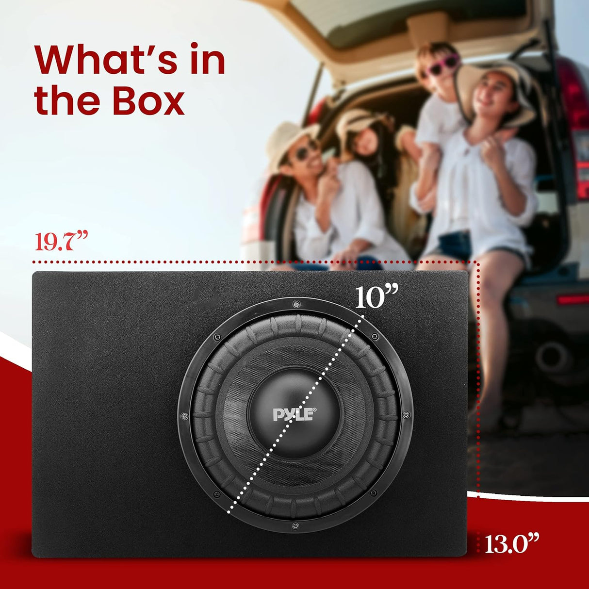 Parlante de caja de subwoofer delgado PYLE PSBS10