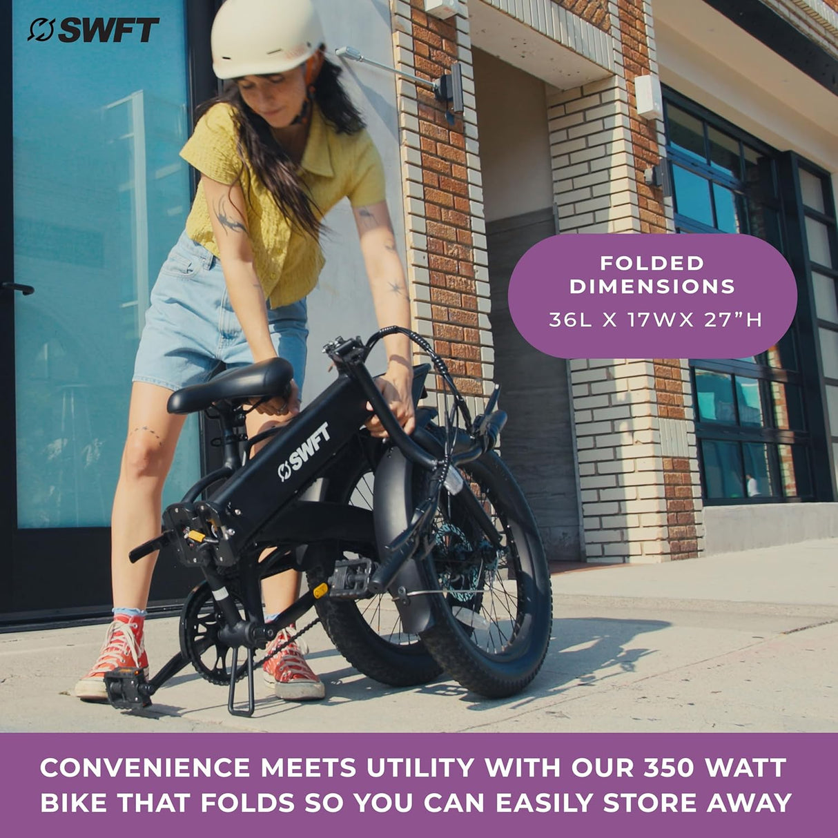 Bicicleta Eléctrica Plegable SWFT F.X, 25 Milla, 20 Neumáticos