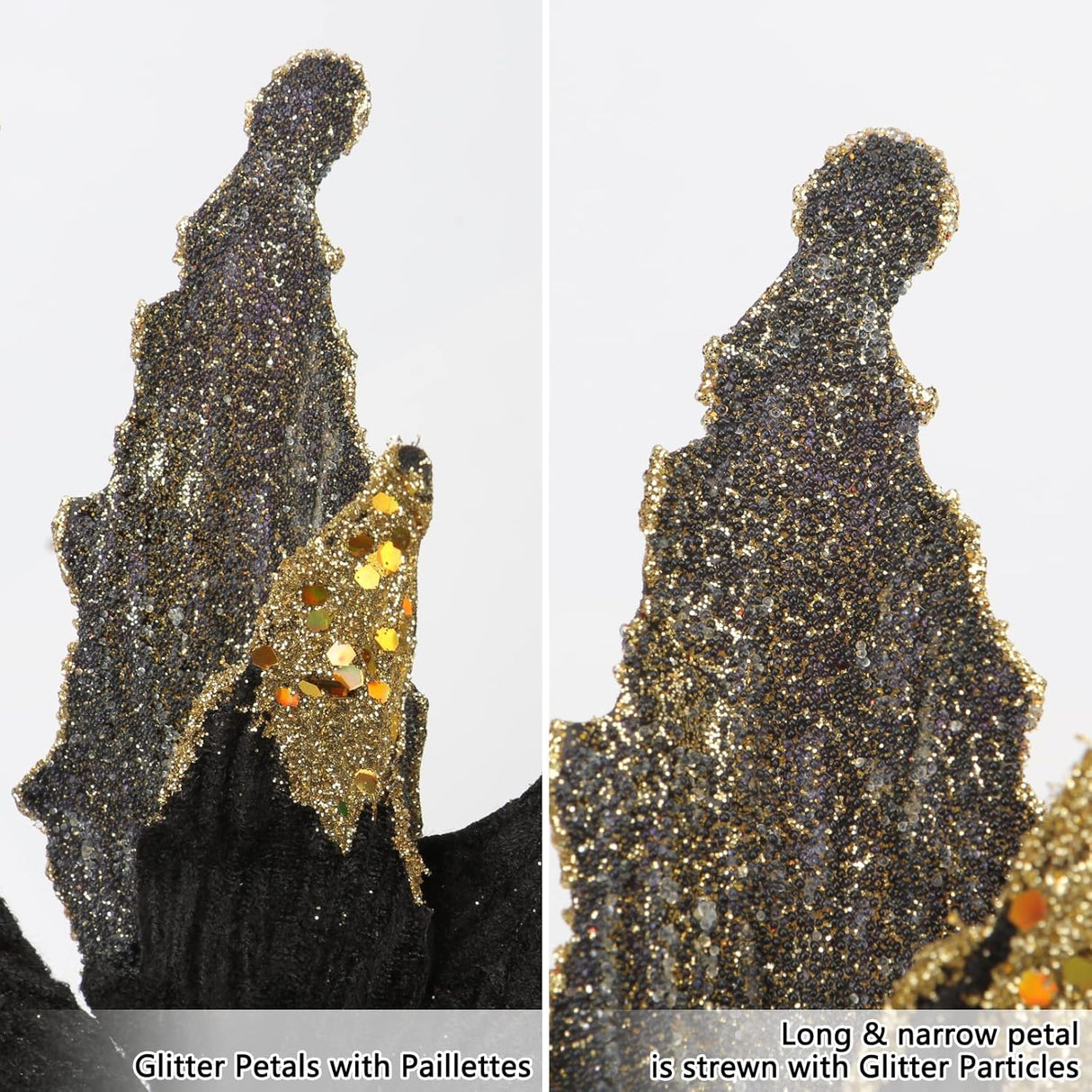 Flores Poinsettia Grandes Briful, Set de 4, 12'' Artificiales