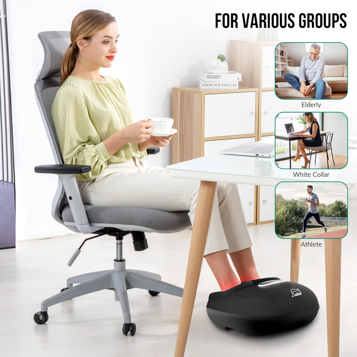 Masajeador de pies con calor para fascitis plantar