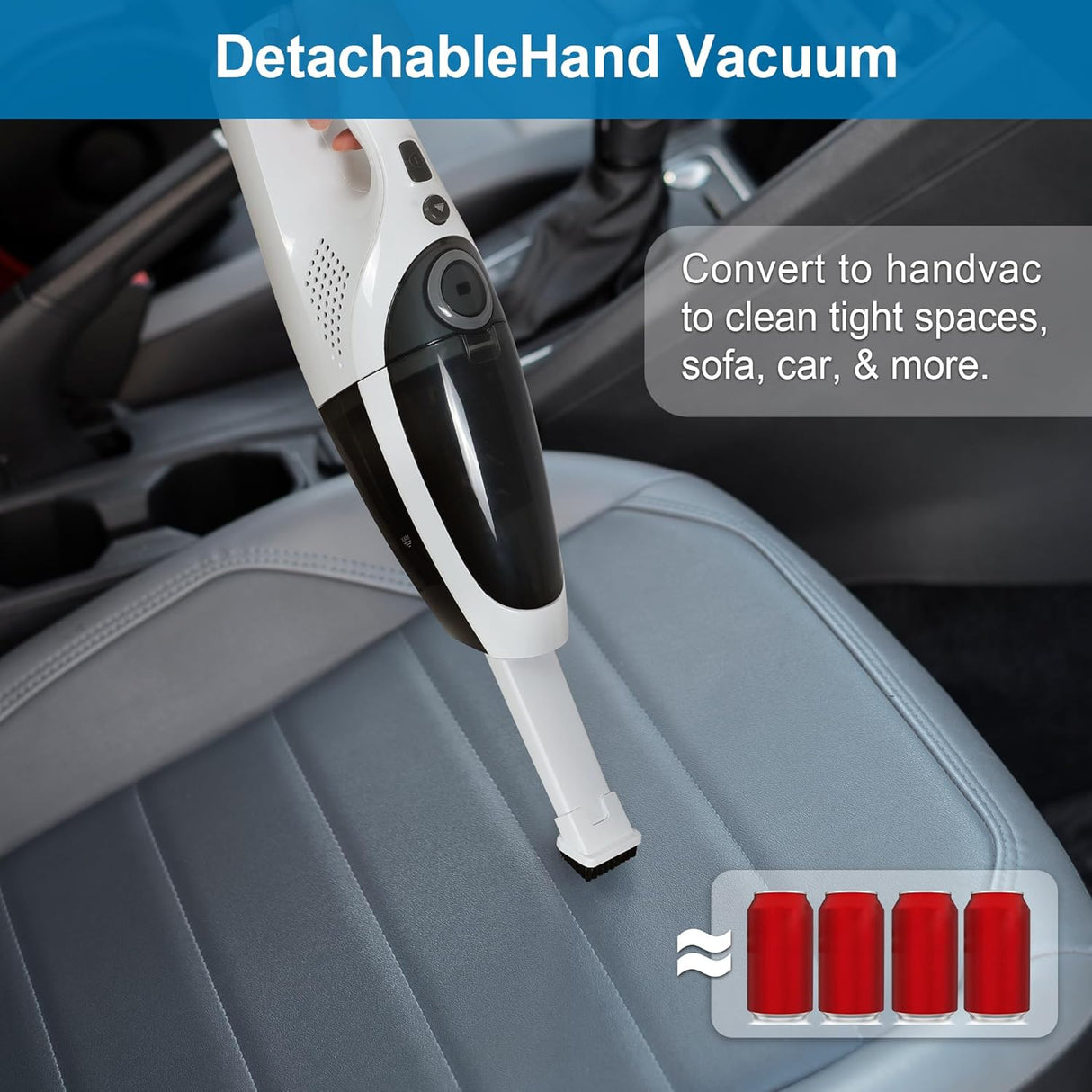 Aspiradora inalámbrica 4 en 1, potente succión y silenciosa